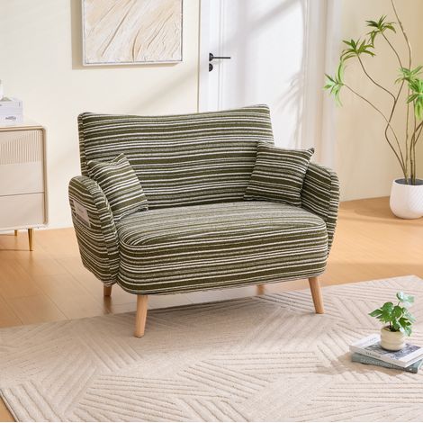 divano due posti 121x82x87 seduta boucle con tasche OKMYHOME (1/5)