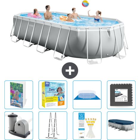 Intex Piscina Prism Frame Ovale - 610x305x122 cm - 9-pezzi  S607