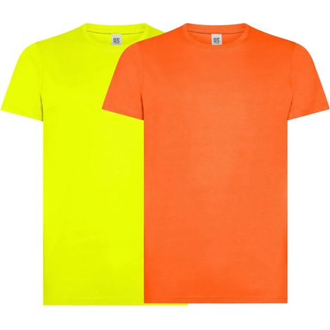 T-Shirt in Cotone a Maniche Corte Black Spider Fluo Giallo Fluo 3XL
