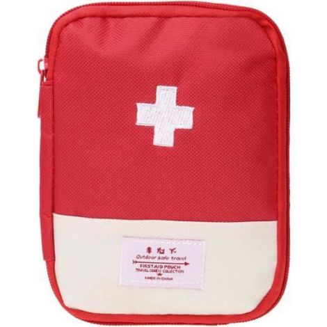Sac À Médicaments - Trousse De Premiers Soins - Pour Enfants - Tissu Oxford - 18 x 13 cm - Rouge