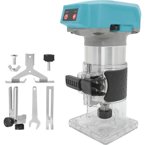 Fresatrice, fresatrice per legno, fresatrice portatile a velocità variabile con base fissa, compatibile con batteria Makita (batteria non inclusa) (1/5)