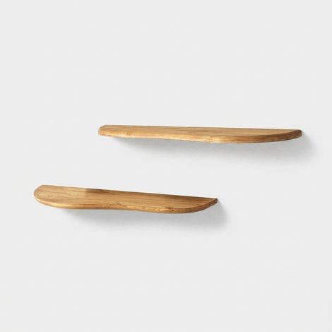 Estante de pared de madera de pino Wavy (1/3)