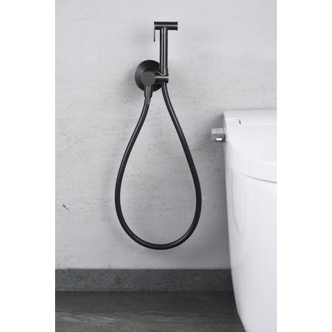 Mice - Grifo Monomando de Bidet Empotrado - Ducha Higienica empotrado - Grifo intimo de baño de bide para agua caliente/Frio Color Black gun Metal (1/3)