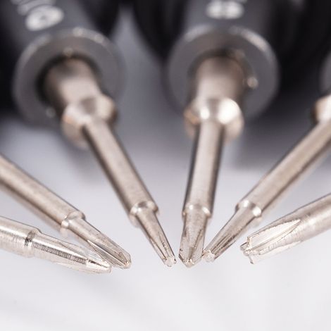 Kit de tournevis de maintenance cruciforme, en Y, étoile et pentalobe pour la réparation de consoles de jeux et de téléphones (1/5)