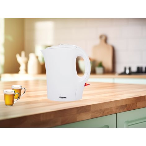 Wasserkocher 1 Liter Weiß automatische Abschaltung 1100Watt (1/5)
