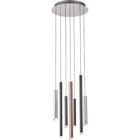 Italux Reyna - Lámpara colgante LED moderna de cromo, blanco cálido 3000K 2553lm regulable (1/2)