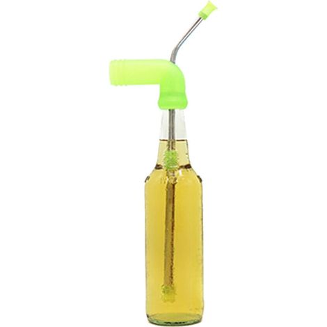 Entonnoir À Bière - Tube En Acier Inoxydable Et Silicone Souple - Pour Bouteilles Standard - 1 Pièce (1/5)