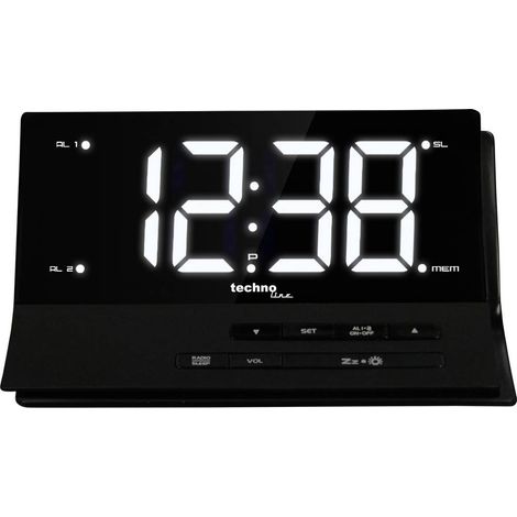 Techno Line WT 482 Radiocontrollato Sveglia Nero Tempi di allarme 2 Timer 2 tempi (1/3)