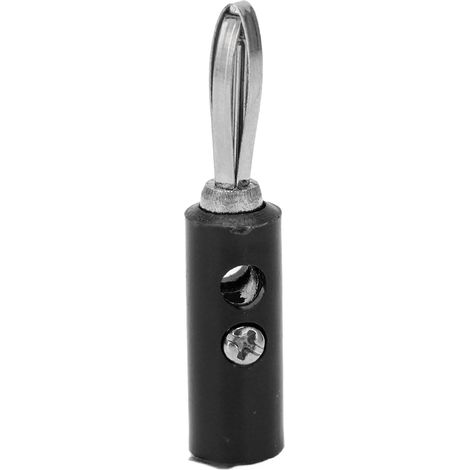 Connecteur Banane 4mm JT-002 Noir, Type Innovant pour Câblage Éducatif et Laboratoire, Sans Soudure (1/5)