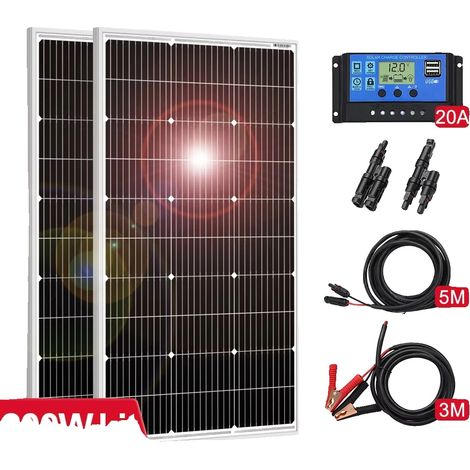 Solarpanel, starres Design, hohe Effizienz, 200W KIT (1/2)