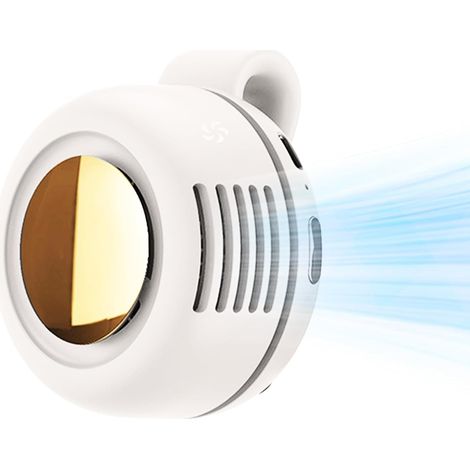 Mini ventilatore portatile, 3 velocità, piccolo ventilatore turbo portatile, ventilatore tascabile ricaricabile tramite USB, ventilatore da fianco creativo da appendere (bianco) (1/4)