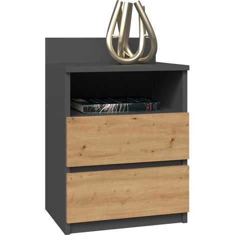 COMODINO TAVOLINO CAMERA DA LETTO M1 ANTRACITE ARTIGIANALE (1/5)