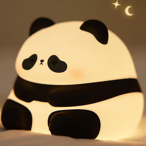 1 Veilleuse Panda, Silicone Tactile, Rechargeable USB, Dimmable 3 Niveaux, Chambre Enfant (1/5)