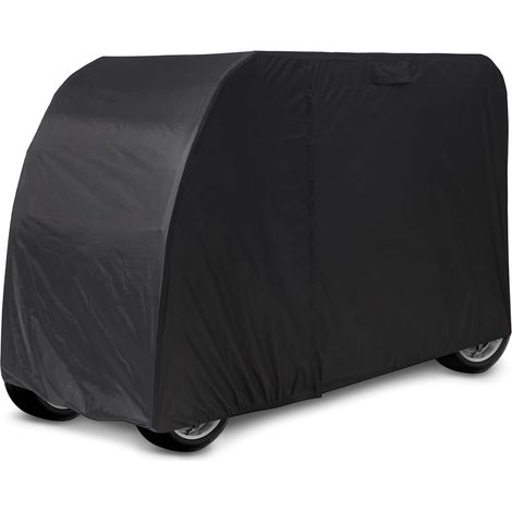 Housse pour voiturette de golf – Tissu Oxford 210D noir  Imperméable   Cordon élastique  fermeture éclair – Portable – Taille L (2 à 4 places) (1/4)