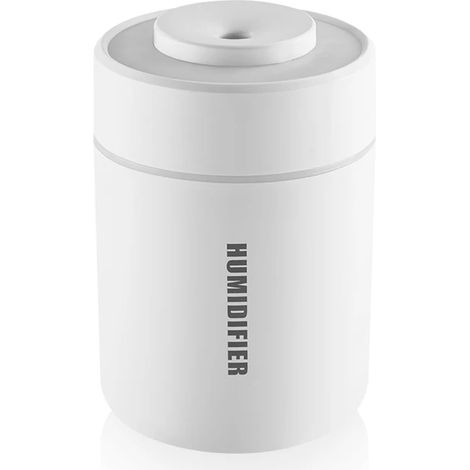 Humidificateur d'air portable (blanc), mini, silencieux, mode brume fine, avec éclairage d'ambiance. (1/5)