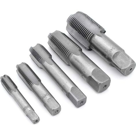 G1/8 G1/4 G3/8 G1/2 G3/4,5Pcs Filetage de Tuyau BSP 55 Degrés Plug Tap (1/5)