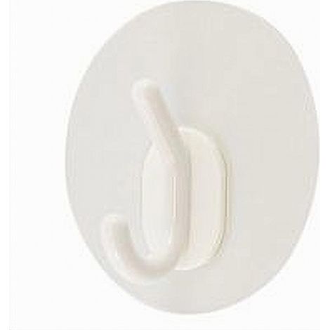 TRADE SHOP - Set 2pz Ganci Adesivi Appendino Doppio Parete Bagno Cucina Casa Attaccapanni 87364 -