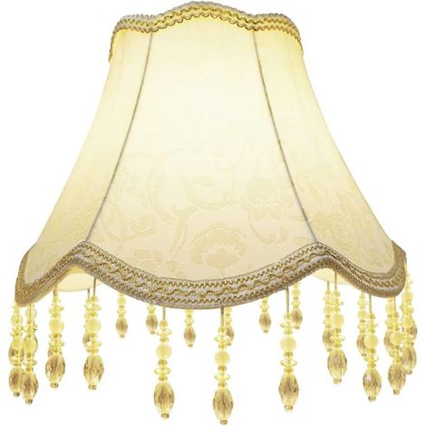 12" E27/E14 Abat-jour Lampe de Table Fait Main en Tissu 15 x 30 x 22cm (1/5)