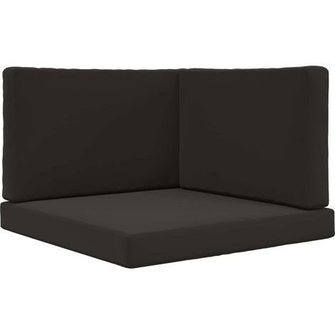 Maison Exclusive - Sofakissen für draußen 3 pcs Schwarz Polyester
