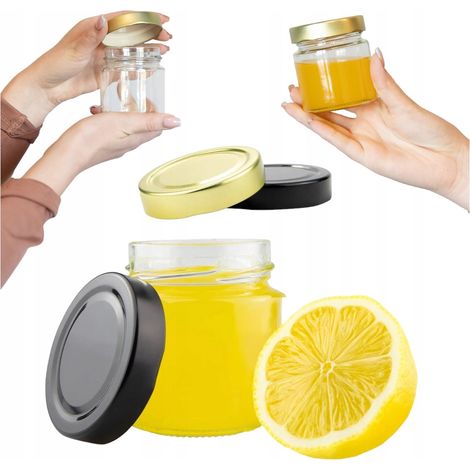 5X ATENA barattolo in vetro 225 ml + COPERCHIO ALTO FI66 per MARMELLATA CANDELE MIELE (1/5)