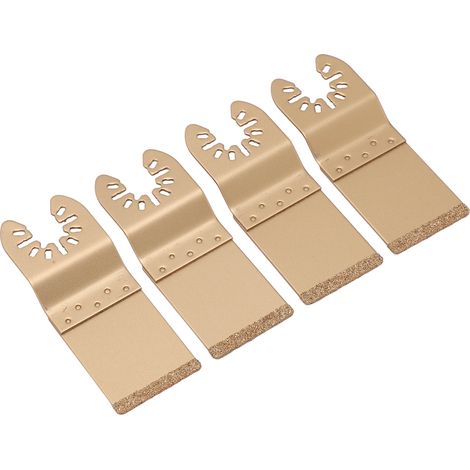 Lame de scie oscillante diamantée en carbure cémenté (lot de 4), 3,3 cm (1,3 po), pour outil multifonction en bois.