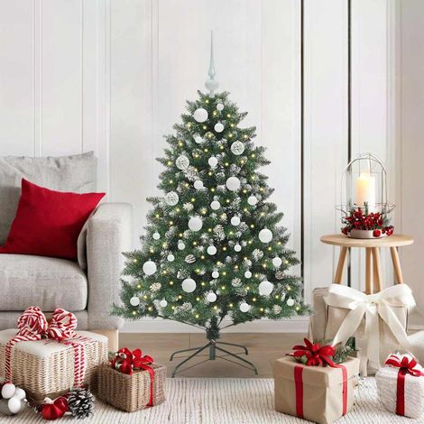 Künstlicher Weihnachtsbaum mit 150 LEDs mit Ständer Grün 120 cm