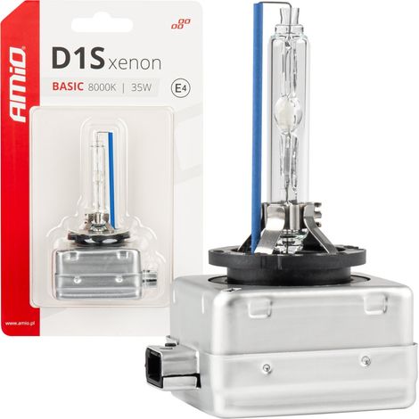 Bombilla de xenón con filamento de xenón D1S 35W 8000K BÁSICA, blíster AMIO-03865 (1/4)
