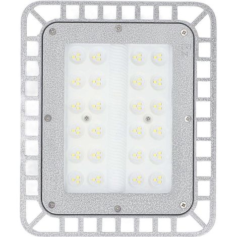 Projecteur LED antidéflagrant 50 W IP66 étanche, verre renforcé couleur marbre, éclairage pour entrepôt et usine