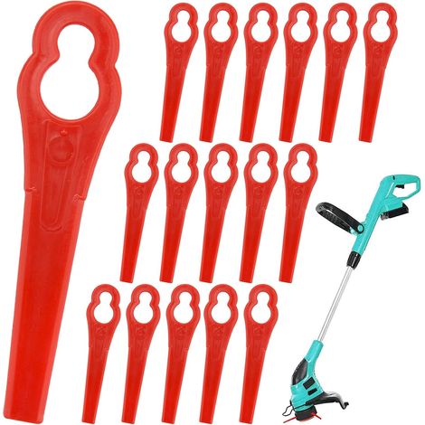 100 pièces Lames de coupe-bordure en plastique, Lames de coupe-bordure, Lames de coupe-bordure en plastique de rechange, Accessoires de tonte, pour coupe-bordure à batterie (1/5)