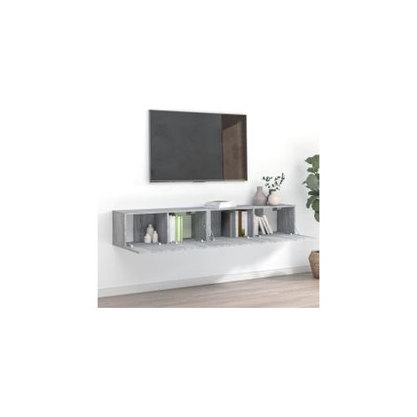 Ensemble de meubles TV 2 pcs Sonoma gris Bois d'ingénierie (1/5)