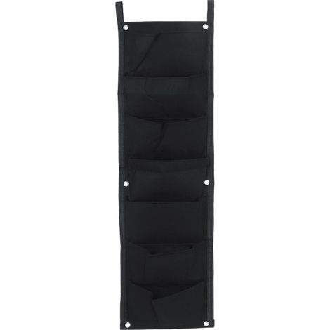 Maceta vertical de fieltro con 7 bolsillos, 100 x 30 cm, para montaje en pared.