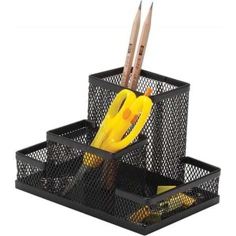 Caja de herramientas met谩lica Q-Connect de 4 compartimentos, color negro 'KF15112'