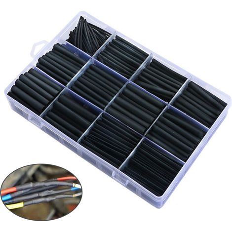 Gaine Thermorétractable , Coffret 650 pcs Assortiment de Manchons thermoretractables (1/5)