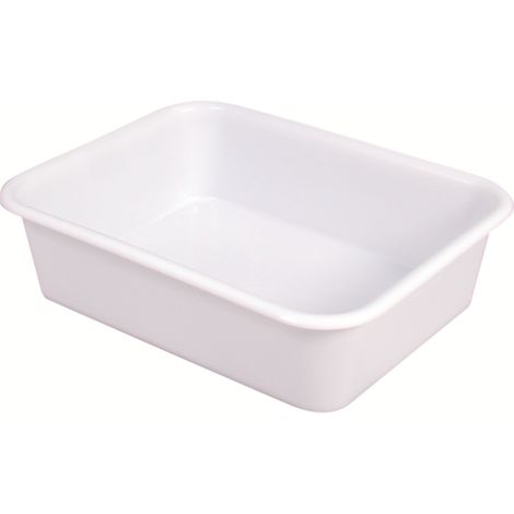 Cuvette rectangulaire profonde 20 L - blanc - Gilac