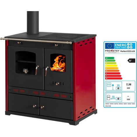 Stufa a Legna Cucina con piano in ceramica Prometey Eco Retro - 7.38 kw EEK A+ (1/5)