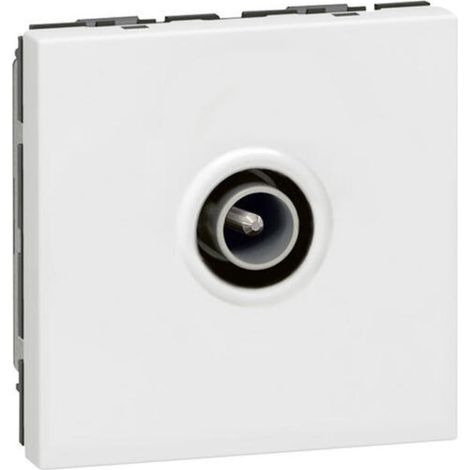 Prise télévision Ø9,52mm mâle Mosaic 2 modules - blanc - 078782