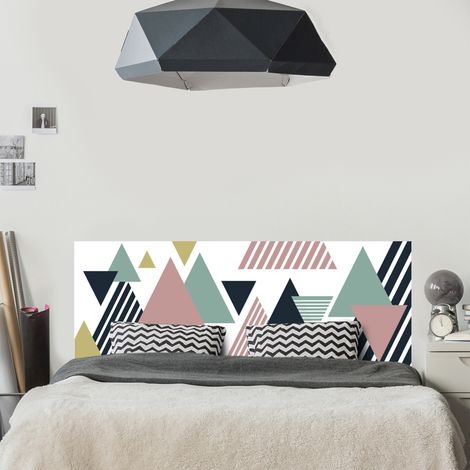 Sticker tête de lit, montagnes graphiques moderne pour une déco désign, 60 cm X 160 cm (1/5)