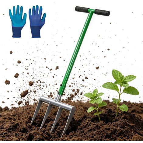 Biofourche 4 Dents 107 cm en Acier Démontable (1/5)