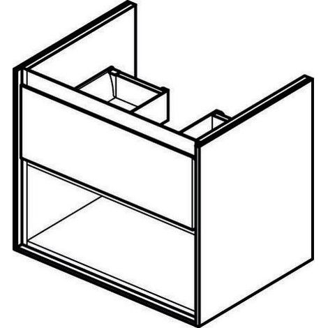 IS Schubladenfront Connect Air, f. WTU 600mm, Hellgrau gl.u. weiß matt (1/2)