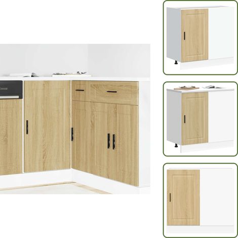 Küchenunterschrank Porto Sonoma-Eiche Holzwerkstoff - Küchenunterschrank - Küchenunterschränke - Unterschrank - Küchenschrank (1/5)