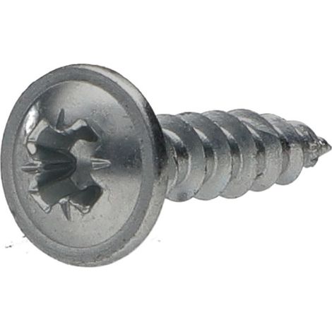 VBA Vis bois agglo Poelier tête ronde large TRL Pozi N°2 4.5X20 Filetage total Acier zingué-100 pièces (1/2)