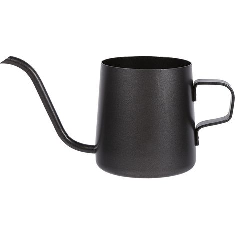 Bouilloire à bec fin pour café filtre, acier inoxydable noir, verseur col de cygne, 250ml, précision d'infusion (1/5)