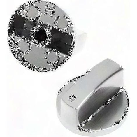 2 Stück universelle Bedienknöpfe für Gasherde, Einstellgriff aus Metall, Ersatzteil für Backofen und Kochfeld (1/4)