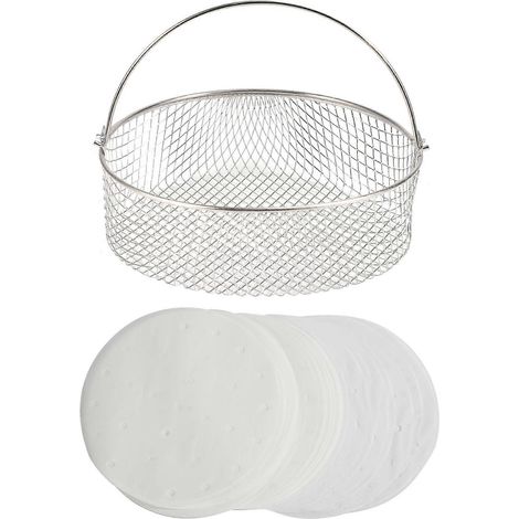 Panier à friteuse à air chaud pour panier vapeur en maille pour Ninja Foodi 6,5, 8 Qt-- (1/5)