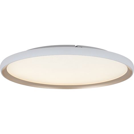 Plafonnier LED D600 40W CCT IRC90 Variable Blanc Mat et Or ZAMBELIS 25188 - Blanc chaud - 3000K