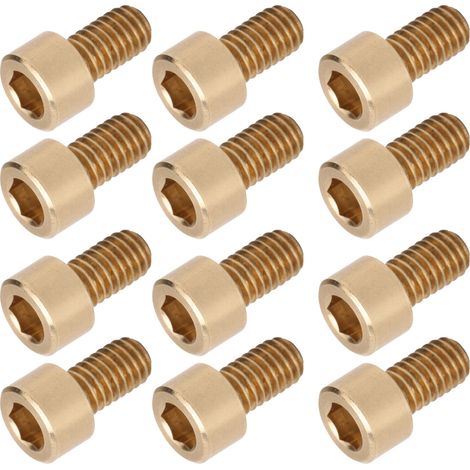Lot de 50 vis à tête hexagonale creuse M6x10mm en cuivre, fixations robustes pour outillage et applications industrielles (1/5)