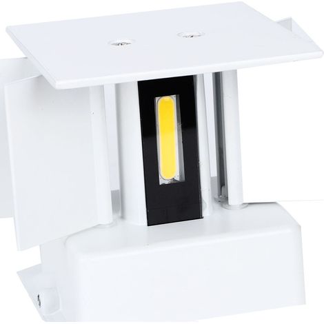 Applique murale LED extérieure carrée en aluminium, étanche, 85-265 V, 3000-3200 K, à intensité variable (blanche 6 W) (1/5)