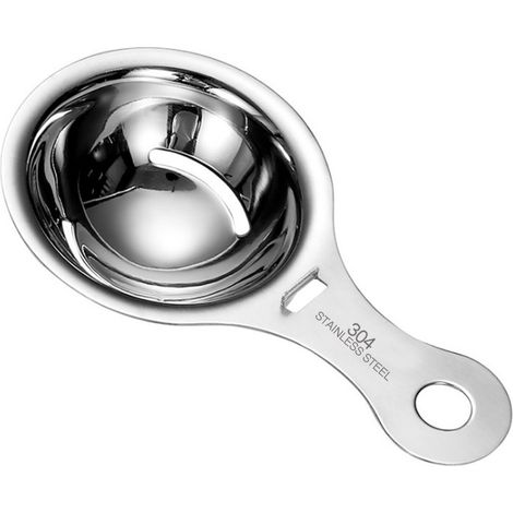 2pcs séparateur d'oeufs en acier inoxydable de qualité supérieure séparateur de blanc d'oeuf outils de cuisine (argent,) (1/2)