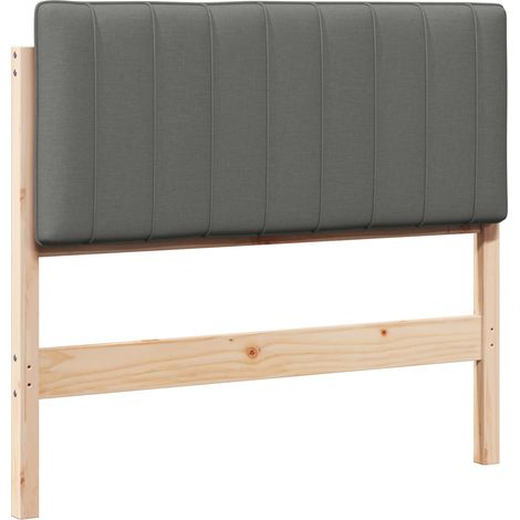 Upholstered Headboard Brown and Light Grey 100 cm vidaXL