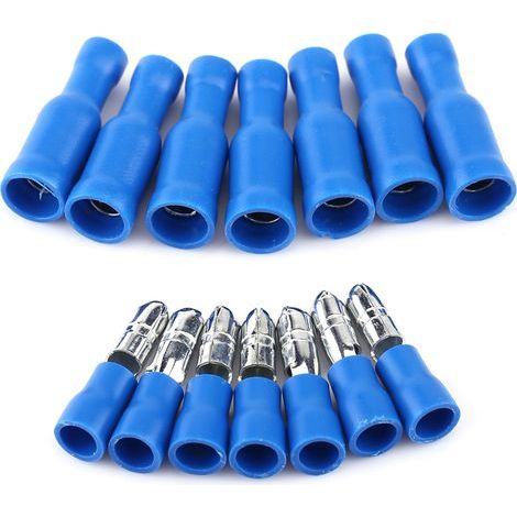 Crimp-Anschlussklemmen, Stecker und Buchsen, für den Einsatz im Automobilbereich (blau) (1/5)